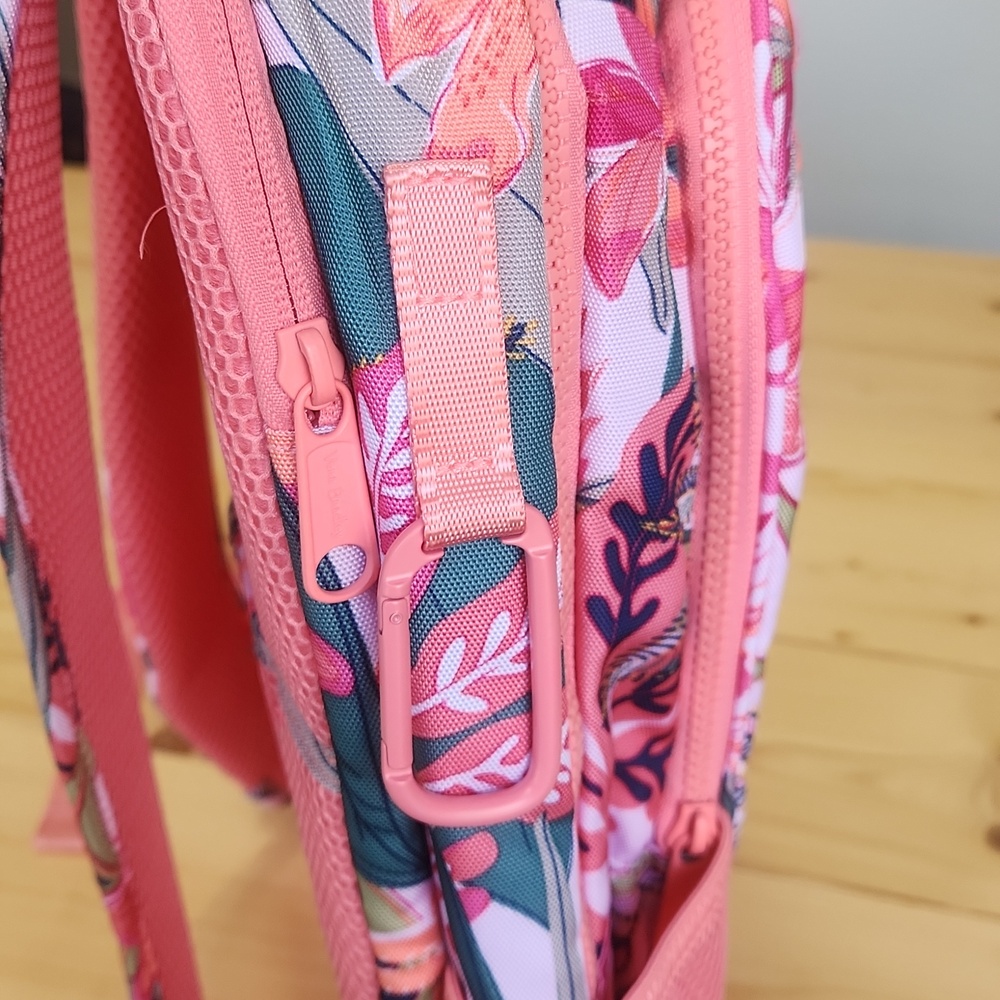 Vera Bradley ReActive XL Backpack in Rain Forest Canopy Coral Print - Picture 10 of 16